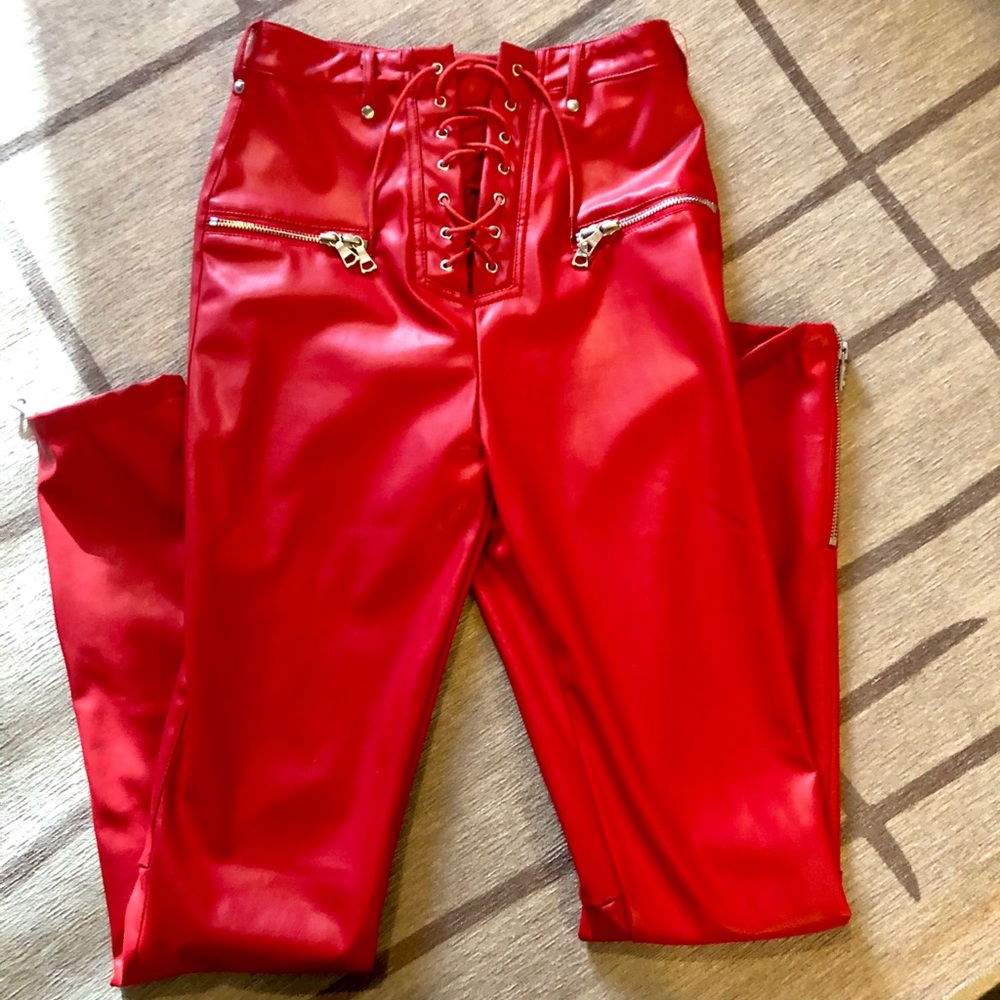 I.AM.GIA Faux Leather Lace-Up Pants
